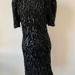 100% natural silk fully beaded dress 12